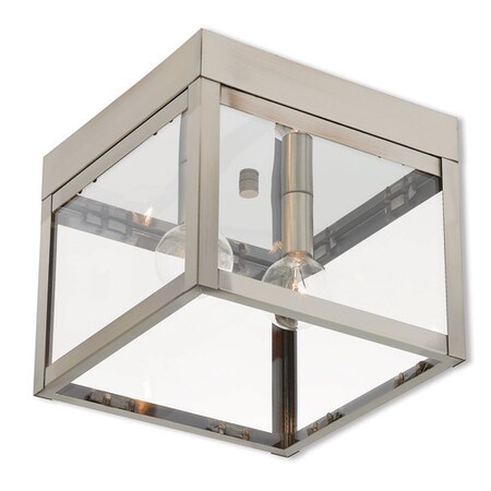 Livex Lighting Nyack 2 Light Brushed Nickel Outdoor Cei 20588-91